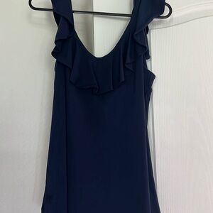 Lily Pulitzer Navy ruffle tank